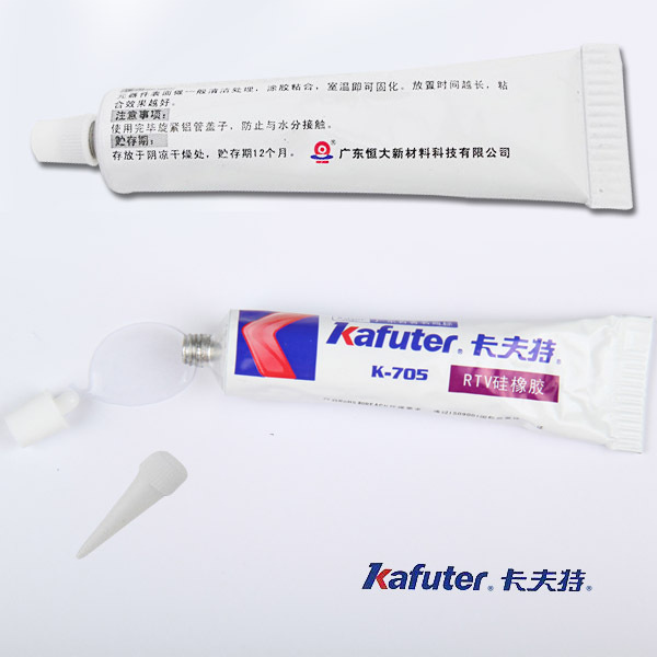 Genuine Kafuter k-705 RTV Silicone Rubber Electronic Glue Sealant Transparent Organosilicon 45g