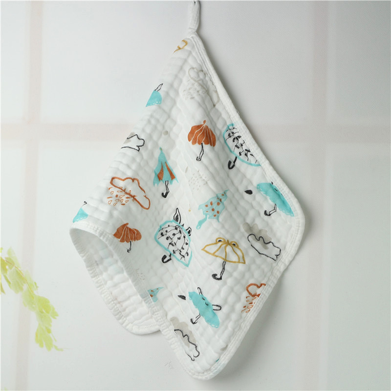 30*50CM Baby Towel 6 Layer Gauze Cotton Newborn Washcloth Cartoon Infant Bath Towels Baby Hand Face Towels Baby Stuff Kids Towel