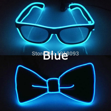 Hot sales EL Product EL Wire Glasses + EL Bow Tie Glow Party Supplies LED Light up Decoration DJ Night Club Costume Decorations