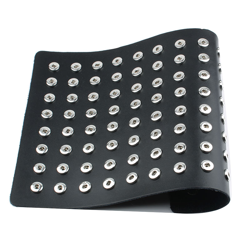 New Snap Jewelry 12MM Snap Button Display 10 Colors Black Leather Snap Display for 24pcs & 88pcs Snap Buttons Display Holder