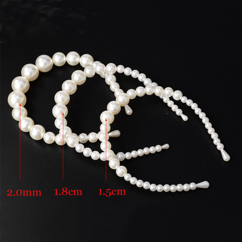 Luxury Fashion Big Pearl Hair Hands for Women Headpiece Headband Hair Band Hairband Accessories Bridal Headwear Head Jewelry