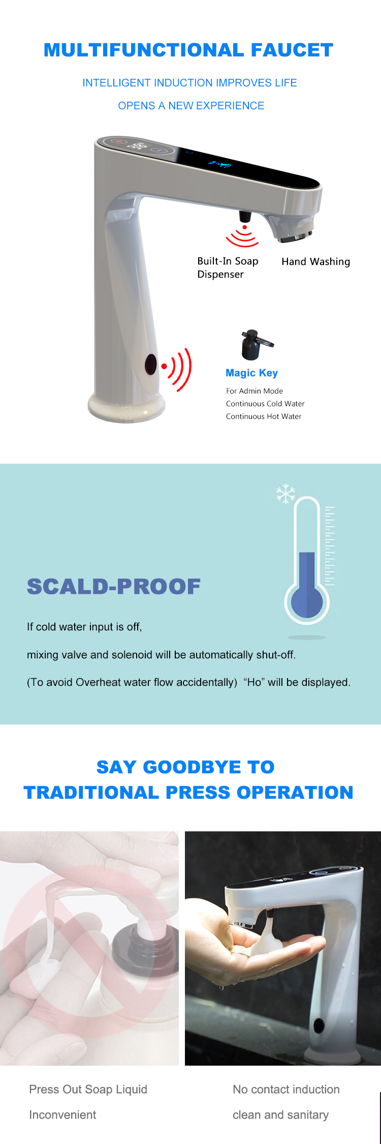 sensor faucet with soap