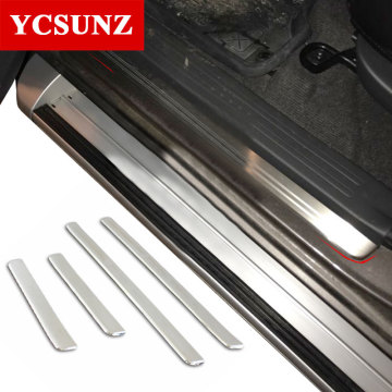 Door sill Strip For Mitsubishi L200 Triton 2016 2017 2018 2019 Threshold Strips Stainless Steel Sill Scuff Plate Thresholds