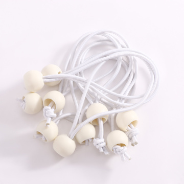 25pcs White Bungee Cord Ball Tarp Canvas Tarpaulin Flagpole Ties Cord ends Elastic Rope Lace Camping Tent Accessories