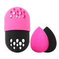 1PCS Beauty Make up Sponge Puff +1PCS Silicone Makeup Sponge Holder Carrying Case Sponge Travel Case Beauty Sponge Travel Case