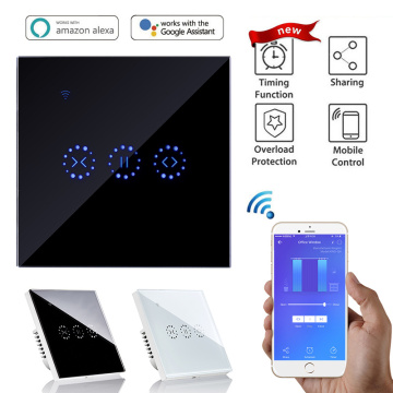 Smart Home WiFi Electric Touch Blinds Curtain Switch Ewelink APP Voice Control by Alexa Echo for Mechanical Limit Blinds Motor