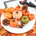 Mini Artificial Pumpkins Simulation Maple Leaves Fruit Halloween Diy Craft Home Birthday Party Wedding Decoration
