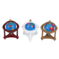 Rolling Globe With Wood Stand 1:12 Miniature Dollhouse Study Livingroom Bedroom Reading Room Furniture Toy Accessories