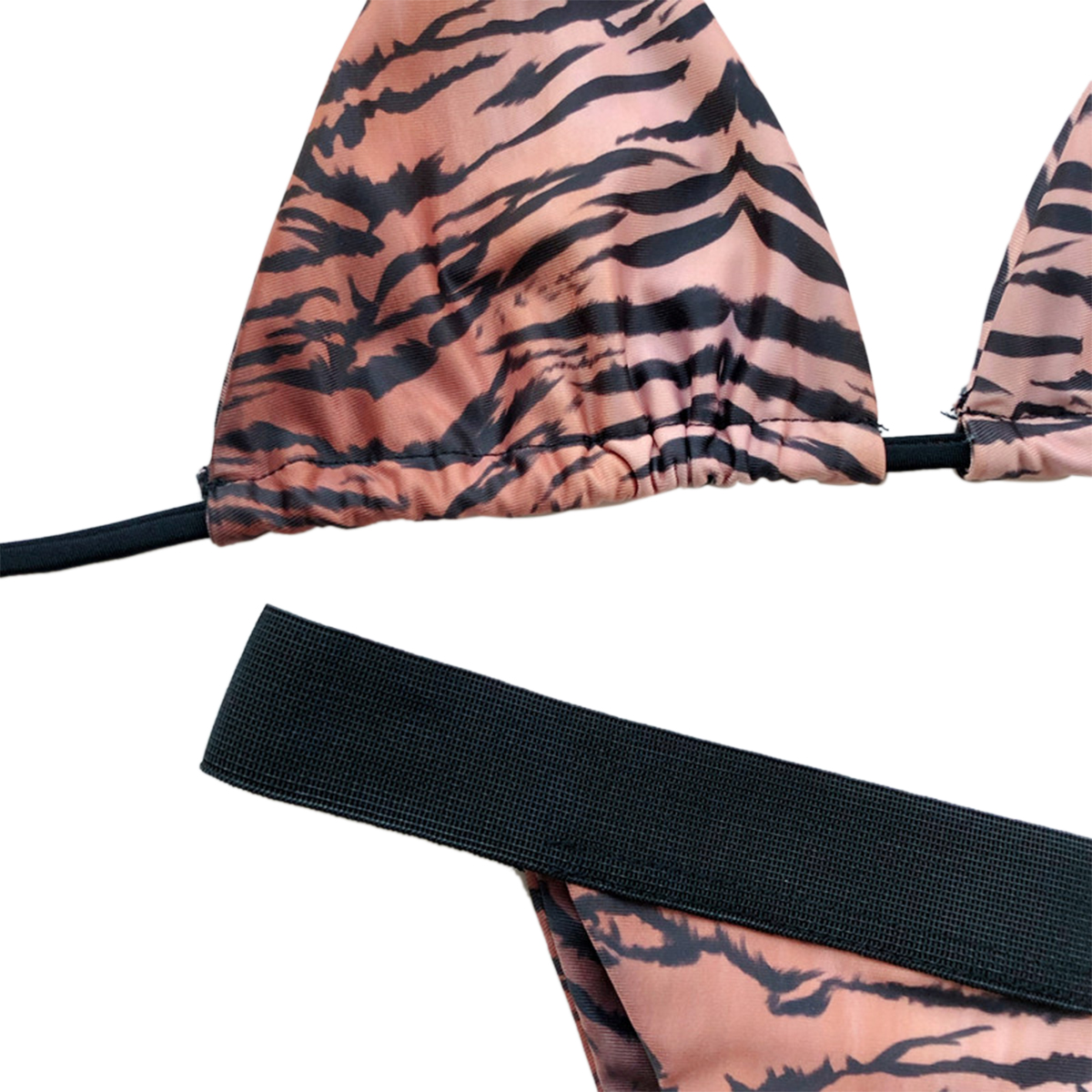 iTranyee Bandage Bikini Sets Women 2021 Halter Snakeskin Print Swimsuit High Waist Swimwear Bathing Suit African Style Maillot