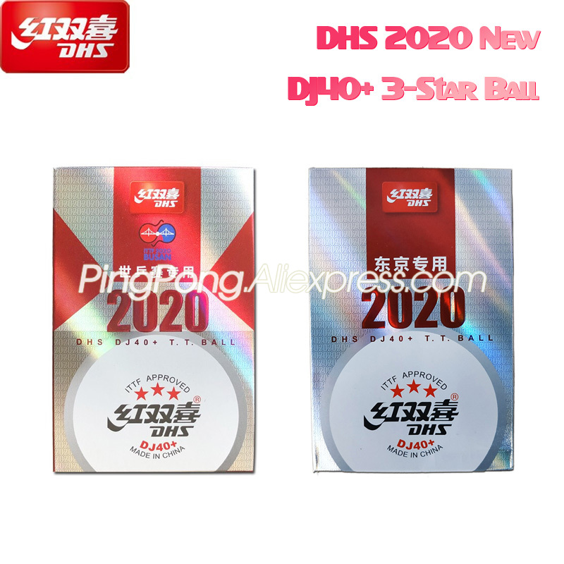 2020 New DHS DJ40+ 3-Star Table Tennis Ball for TOKYO Olympic Games ITTF BUSAN World Tour Plastic ABS DHS 3 Star Ping Pong Balls