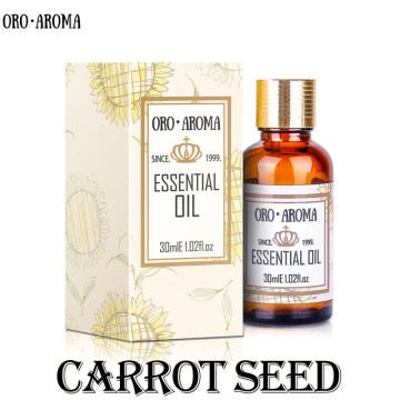 Famous brand oroaroma natural carrot seed essential oil Improve skin color elasticity Detox carrot seed oil