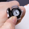 Vintage Cool Design Skull Case Flip Quartz Elastic Finger Ring Watch Unsex adjustable time knob