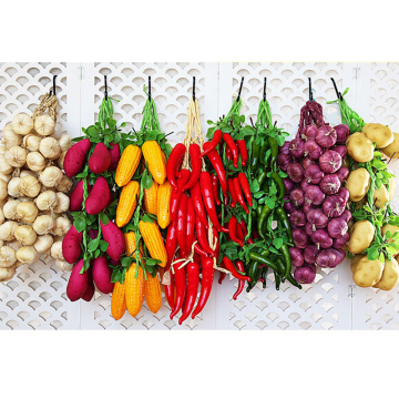 Artificial Simulation Food Vegetables Fruit PU Red Pepper Fake Lemon Vegetables For Home Restaurant Kitchen Garden Art Decor Pro