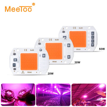 10pcs COB LED Grow Light Chip Phyto Lamp Full Spectrum 20W 30W 50W Diode Lamps For Plants Seedlings Indoor Greenhouse Hydroponic