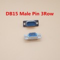 10Pcs DB9 DB15 DB25 DB37 Hole/Pin Female/Male Blue Welded Connector RS232 serial port socket DB adapter