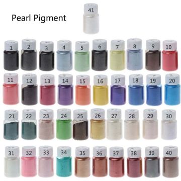 41Color Pearlescent Mica Powder Epoxy Resin Dye Pearl Pigment Jewelry Making 10g