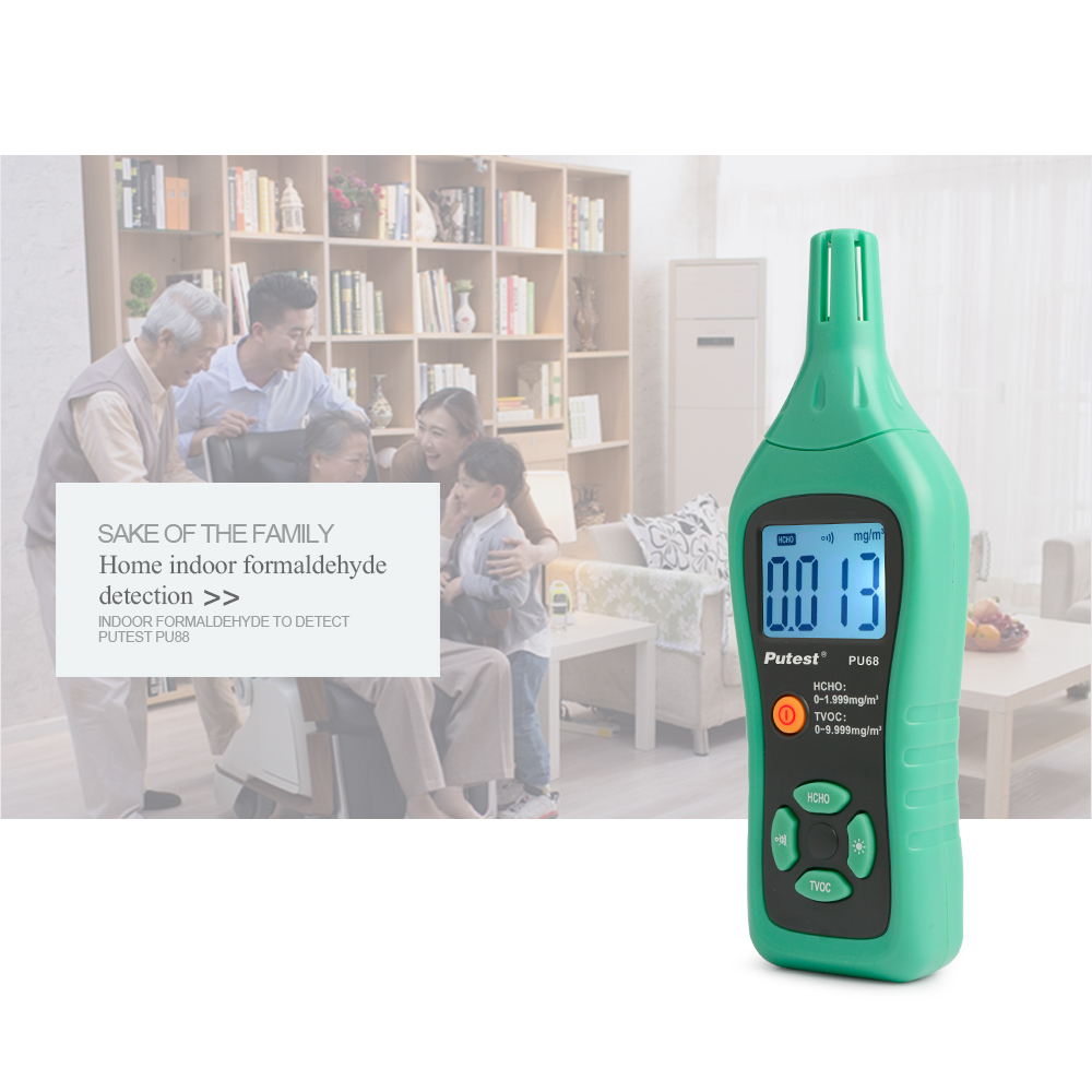 Air quality monitor Formaldehyde Detector LCD Digital Gas Analyzer TVOC Monitor Air Quality Tester Temperature Humidity Meter