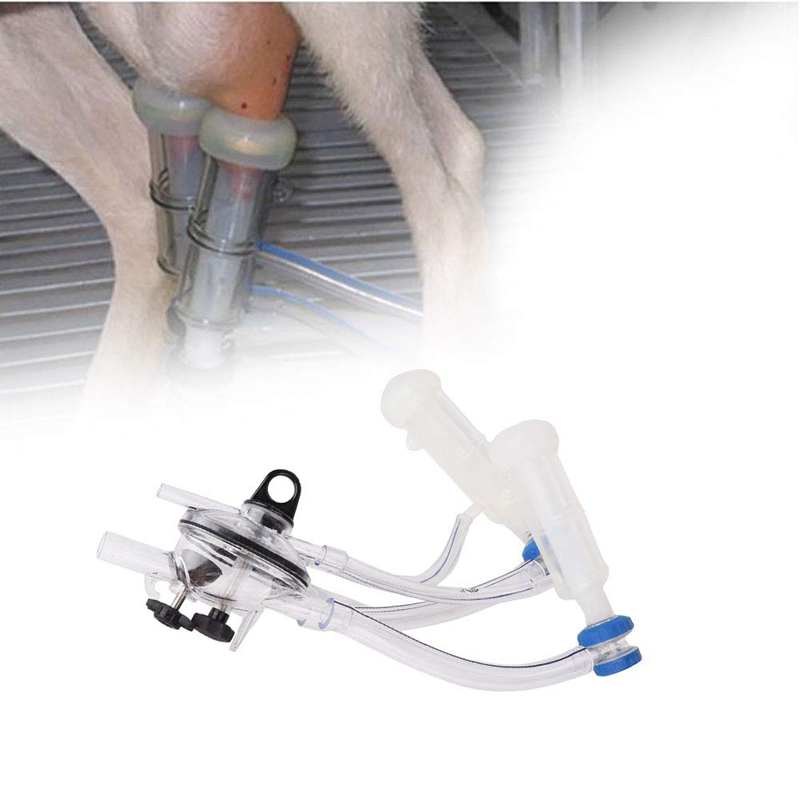 Goat Sheep Milker Machine Parts Claw Kit Milking Teat Cups Manual Collector Portable Goat Milking Machine Part for Cows Cattle H
