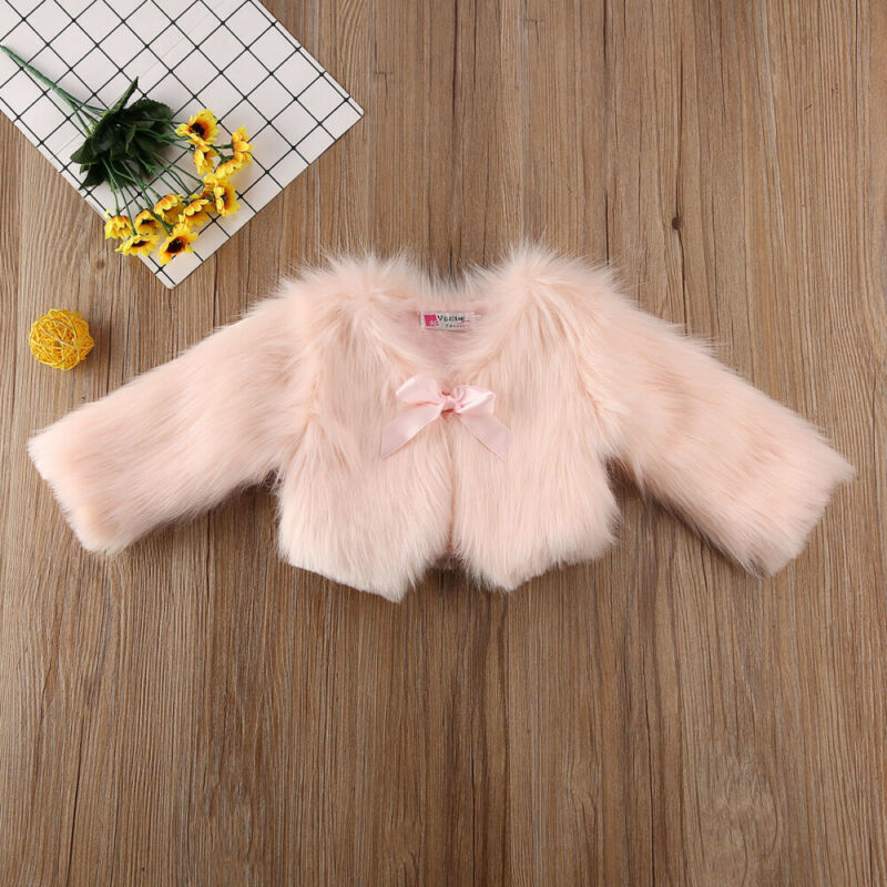 Baby princess Vests Baby Kids Girls Faux Fur Vest Waistcoat Warm Winter Coats Tops Outwear Jacket Size 2-6Y