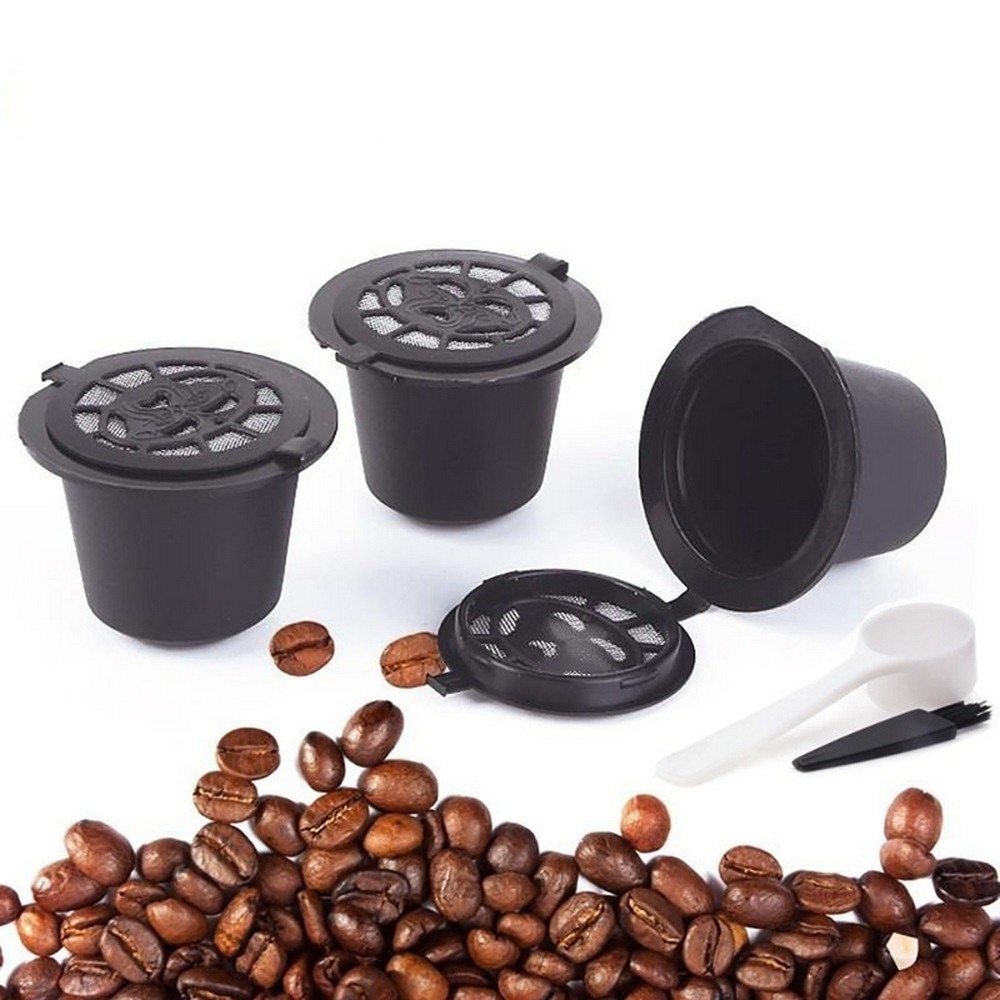 1/3/6PCS Coffee Capsule for Nespresso Refillable Capsule Filter Reusable Cafe Tools Food Grade Material environmental protection