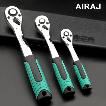 AIRAJ Strong Torque Ratchet Socket Wrench 72 Tooth Multi-Function Car Bicycle Quick Repair Nut Hand Tool