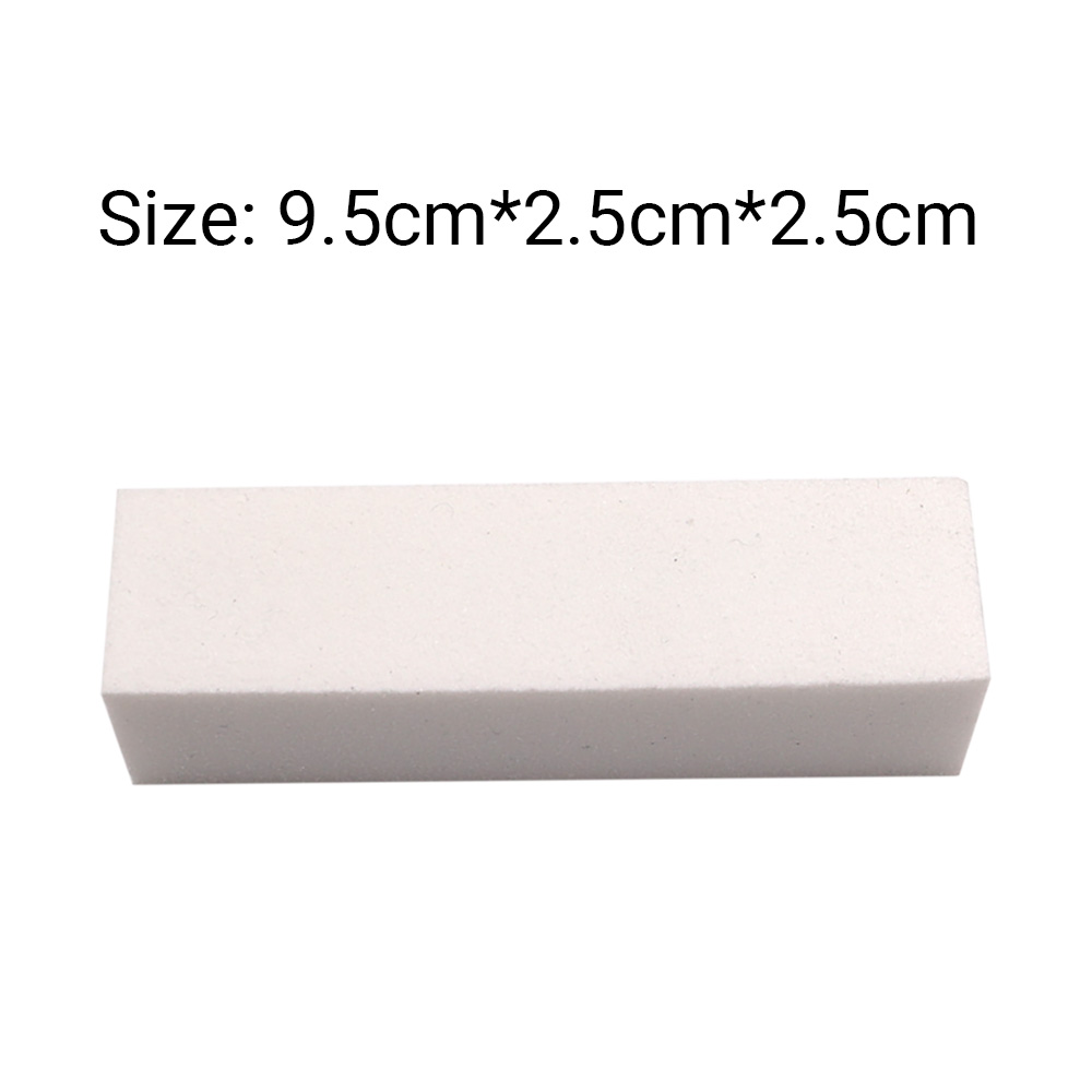 2pcs/lot white nail buffer lima professional manicure washable nail file buffer sponge sanding polisher block disposable nailfile tools acrylic filer