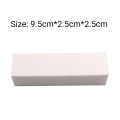 2pcs/lot white nail buffer lima professional manicure washable nail file buffer sponge sanding polisher block disposable nailfile tools acrylic filer