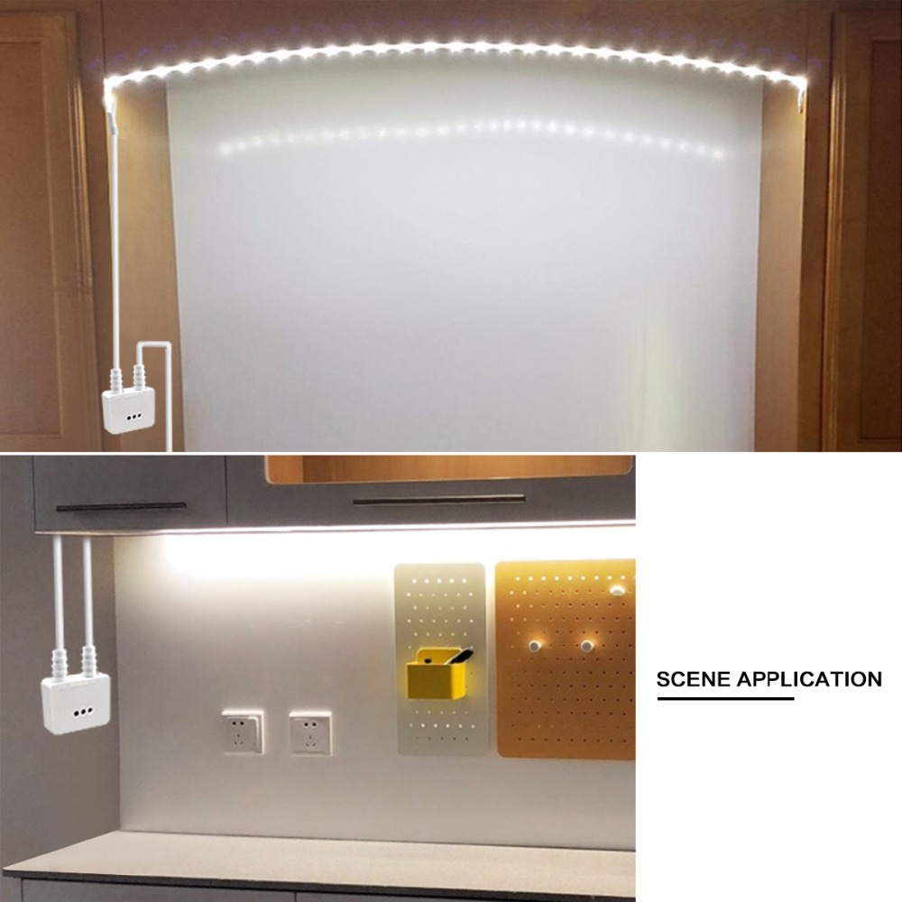 Dimmable Hand Sweep Motion Sensor Light 12V LED Night Light Indoor Night Lamp For Wardrobe Closet Bedside Bathroom Lighting