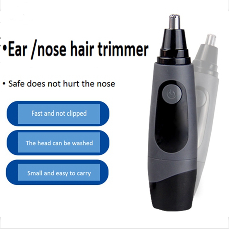 EAS-Professional Waterproof Nose Hair Trimmer, Men's Shaving Nose with LED Lights, Black