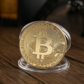 1pc Physical Metal Antique Imitation BTC Coin Gold Plated Physical Bitcoins Casascius Bit Coin BTC With Case Gift Art Collection