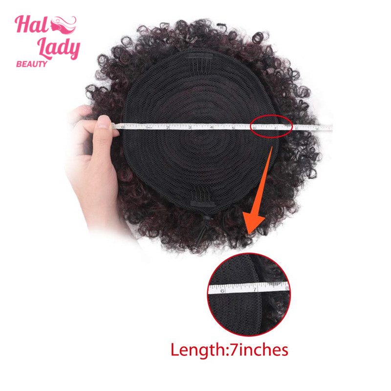 100 Real Human Hair Drawstring Ponytail Updo Clip In Afro Puff Short Afro Kinky Curly Chignon Bun Extension Hairpieces Halo Lady