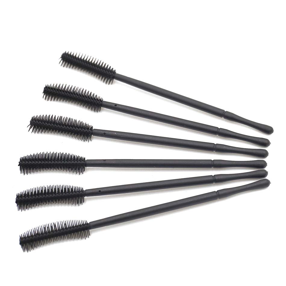 Fadvan 50Pcs/Pack Silicone Brushes Disposable Eyelash Tool Comb Mascara Wands Makeup Brushes Individual Applicator Kit for Eye