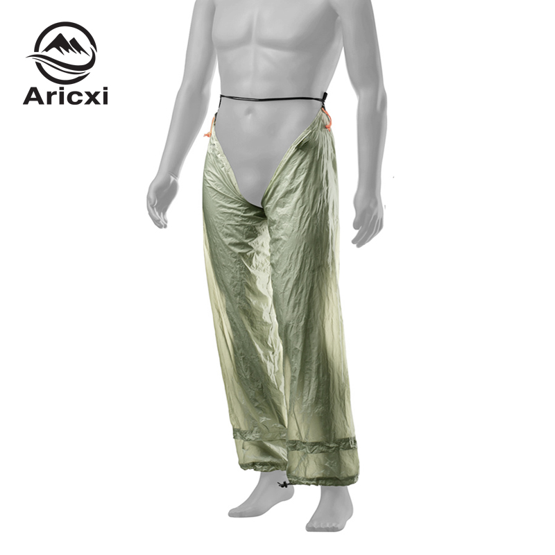 Aricxi Double Silicone Coated Rainproof Folding Pants Trousers Men Women Waterproof Windproof ultra light Rain Pants