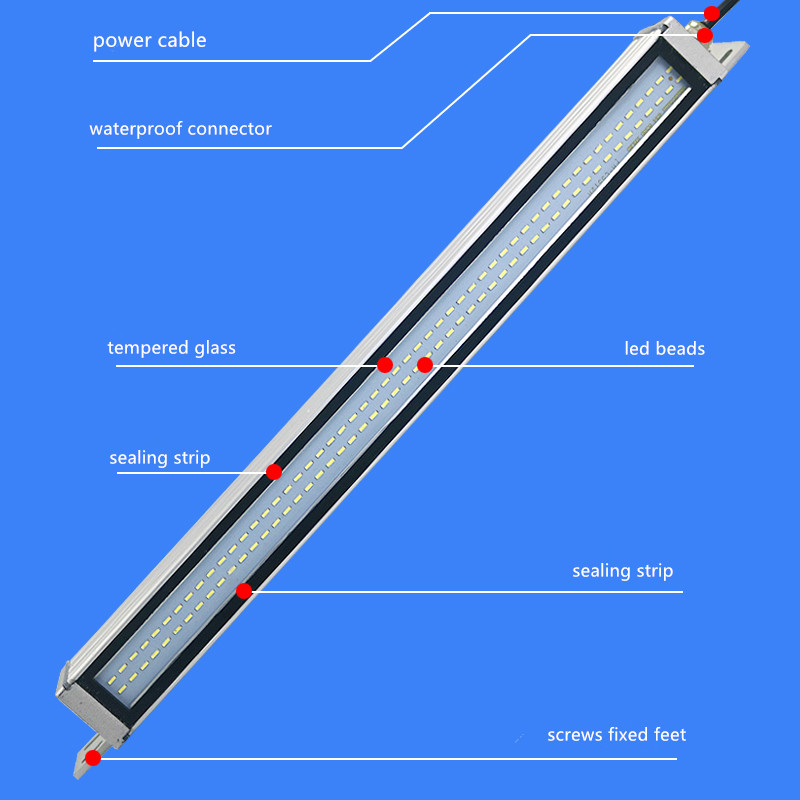 10W-30W High Brightness 5 Years Warranty LED Machine Tool Working Light Explosion-proof Waterproof Liner lamp For CNC Machines