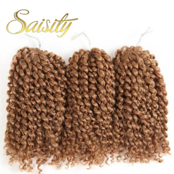 Saisity 8 inch Ombre Marlybob Crochet Braids 3pcs/pack Afro Kinky Twist Hair 90g/pack Synthetic Crochet Hair Extensions