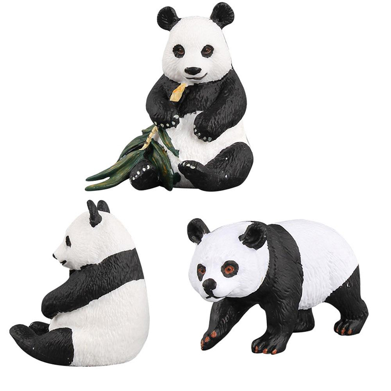 7 Kinds Soft Rubber Toys Simulation Panda Animal Figure Collectible Toys Cute Panda Animal Action Figures Kids