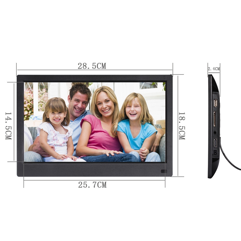15.6-Inch Digital Photo Frame 1080P HD LED Advertising Machine IPS Full-View HDMI Digital Photo Album(EU Plug)