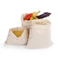 Reusable Bulk Bin Cotton Drawstring Bag Metal Buckle Multi-Purpose Fruit Vegetable Rice Bread Shopping Bag
