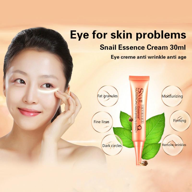 30g Snail Eye Cream Essence Moisturizing Firming Anti-Aging Eye Serum Dark Circles Eye Bags Removal Skin Care TSLM1