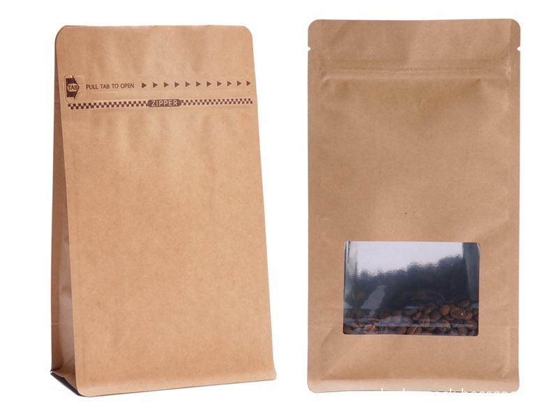 Flat Bototm Kraft Paper Bag