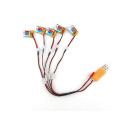 5PCS Eachine E010 3.7V 150mAh Battery USB Charger Set RC Quadcopter Spare Parts