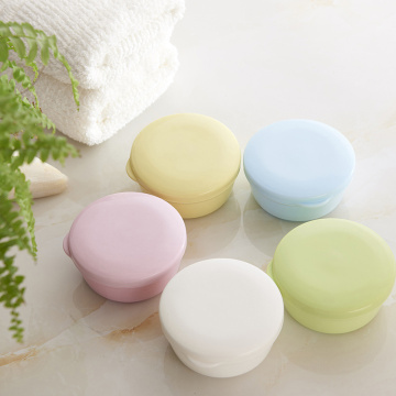 Portable Soap Dish Box Case Holder Container Wash Shower Home Bathroom Sealed Soap Case Round Travel Supplies