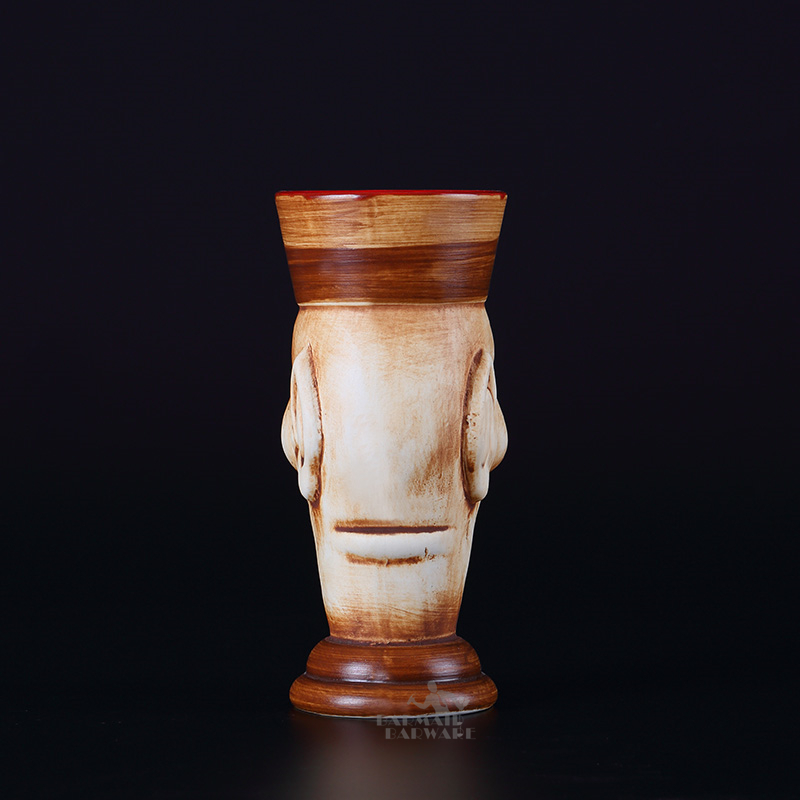 470ml Hawaii Ceramic Tiki Mug Creative Porcelain Beer Wine Mug Cup Bar Tools