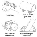 V-type Clamps V-shaped Welding Holder Adjustable Welding Fixture Boom Clamping Tool Adjustable Working Fixture V-shaped S6A5