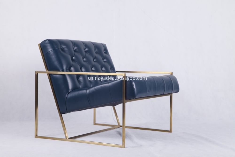 brass frame lounge chair