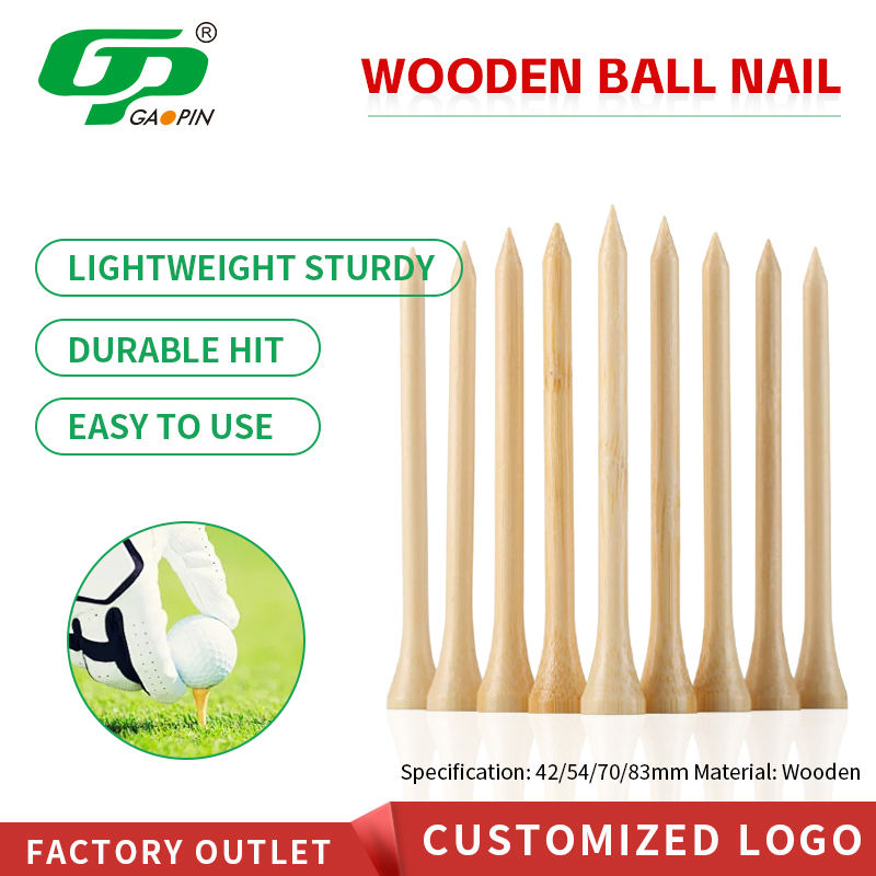 Gaopin Premium Golf Tees Custom Logo Available in Wooden & Plastic Materials with Diverse Packaging for Golfers3