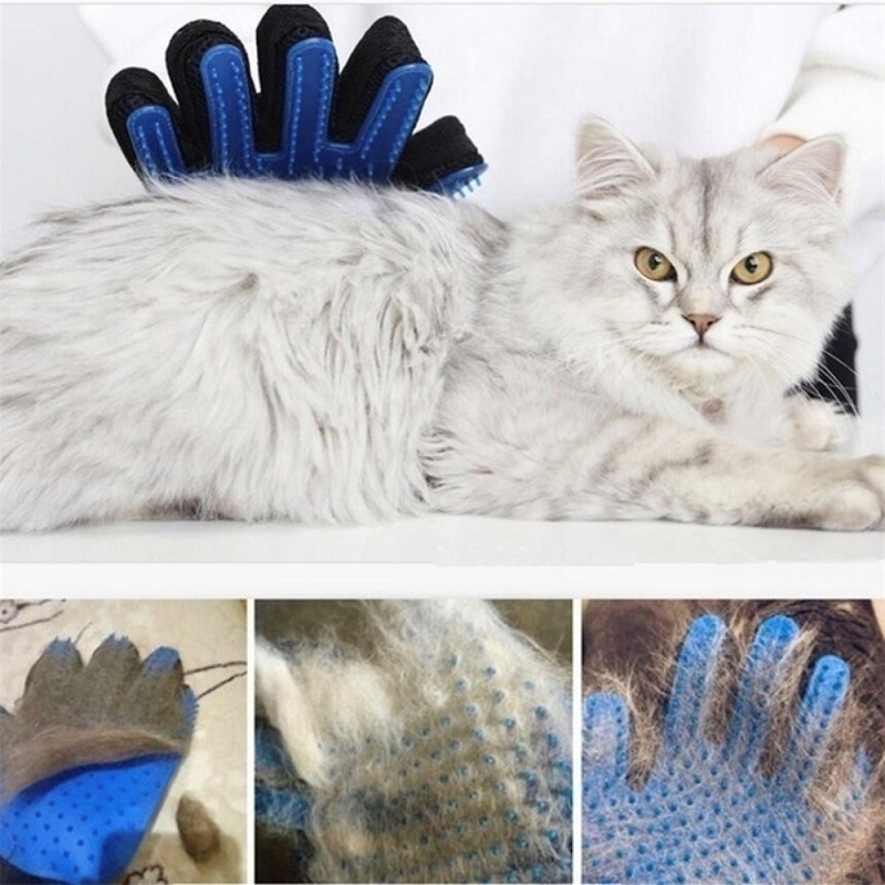 Pet Glove Cat Gloves Silicone Cat Grooming Glove dog Brush Cats hair Comb Clean Deshedding Pets Products for Cat Dog RemovalHair
