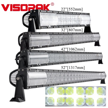 VISORAK 22 32 42 52 Inch Offroad Straight LED Light Bar White Position Light Truck Car LED Bar For Auto 4x4 4wd SUV ATV Tractor