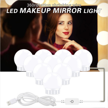 Hollywood Style 2/6/10/14 LED Vanity Bulb Makeup Mirror Light LED Vanity Mirror Lamp Brightness Adjustable Dresser Make up Lamps