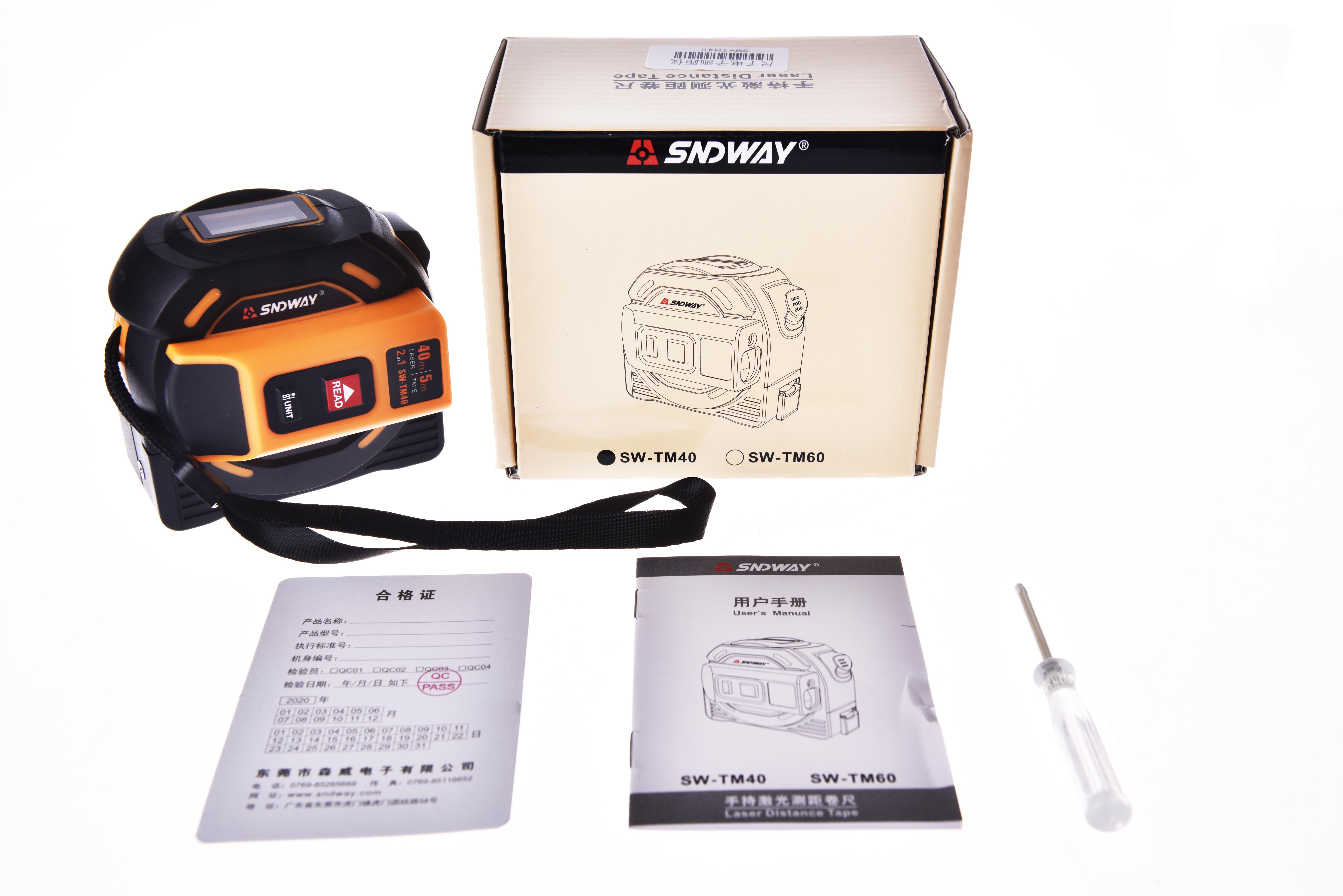 SNDWAY Digital Tape SW-TM60 Laser Distance Meter Digital Tape Measure Digital Tape Measure Laser Tool